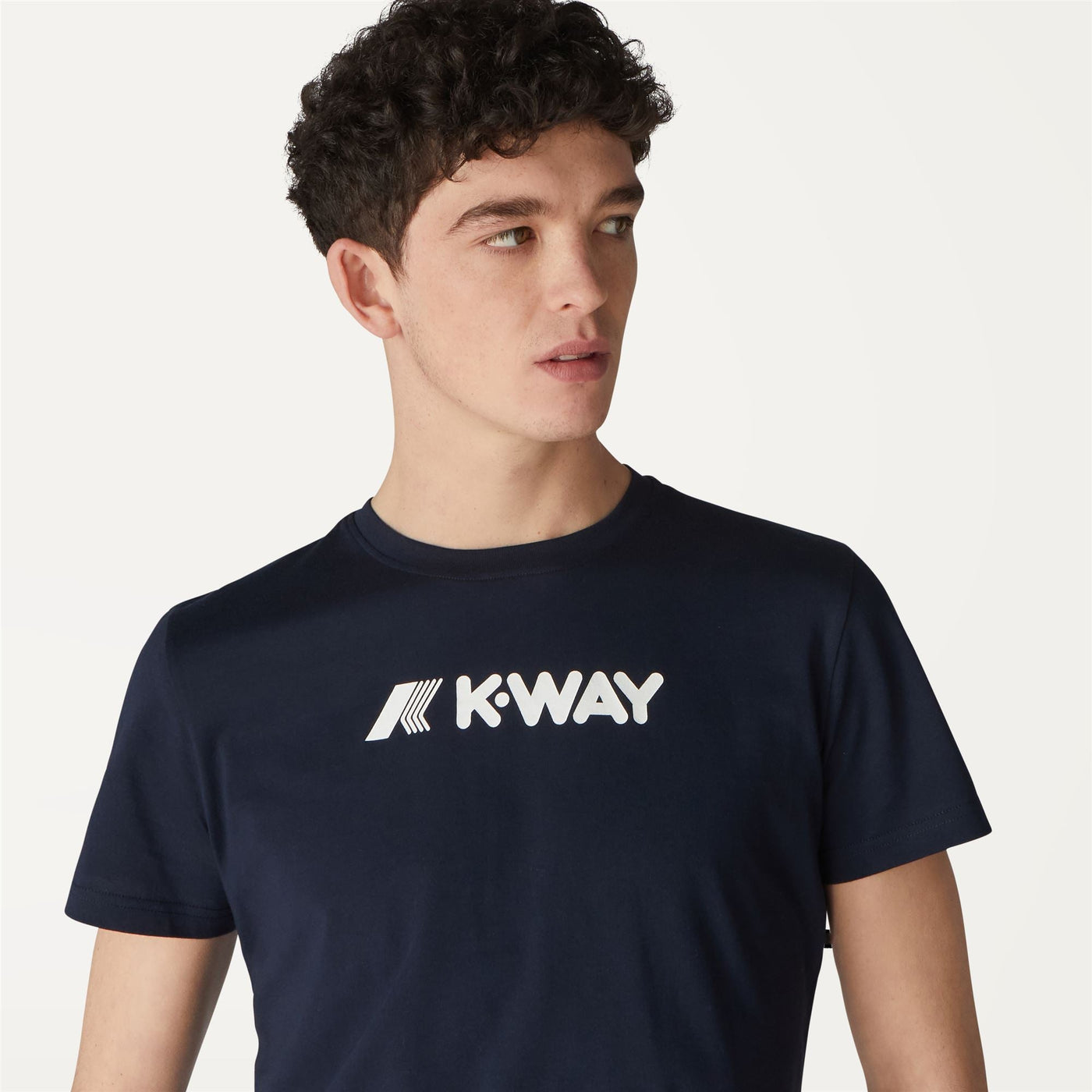 T-ShirtsTop Man JASPER T-Shirt Blue Depht | K-Way Detail Double