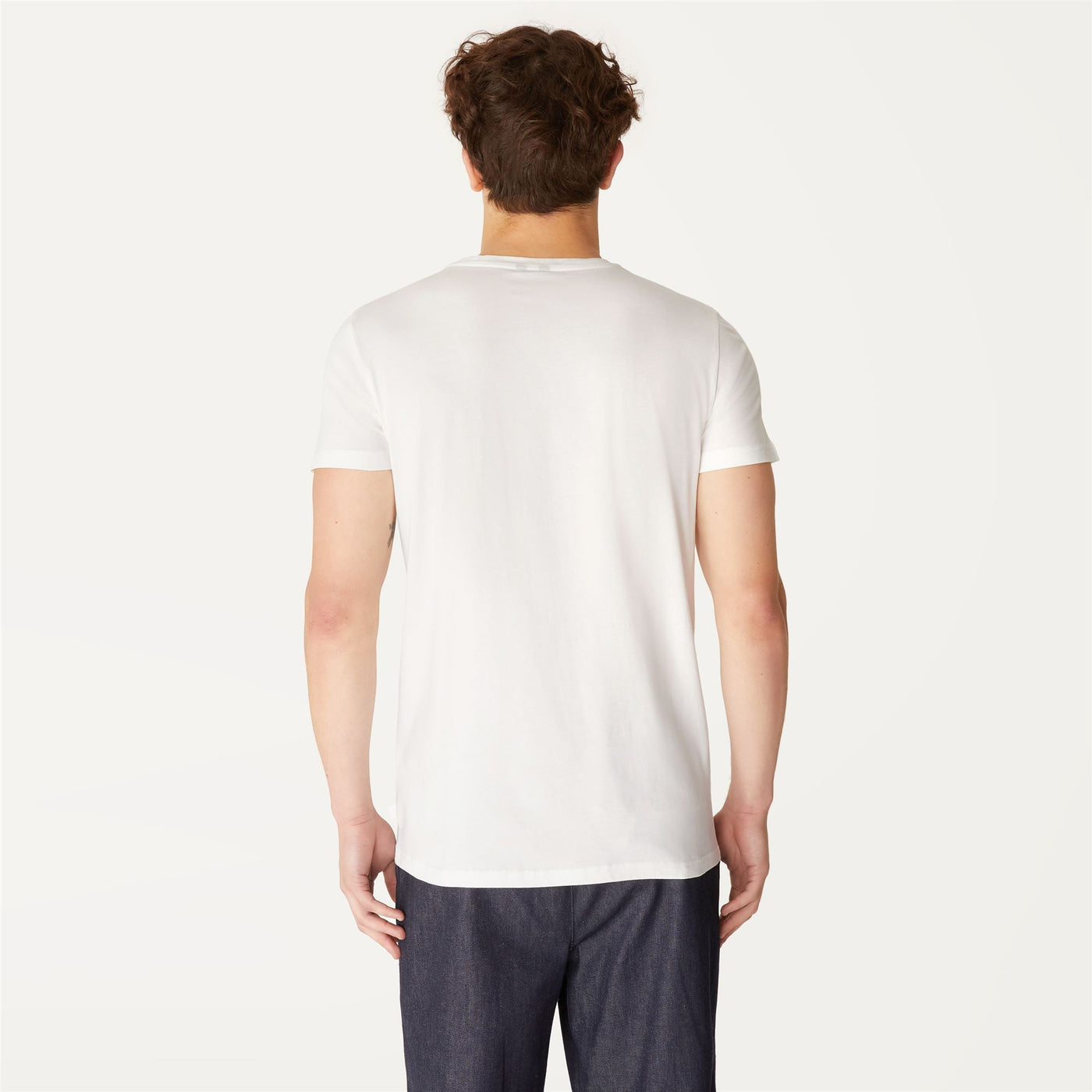 T-ShirtsTop Man JASPER T-Shirt White | K-Way Dressed Front Double