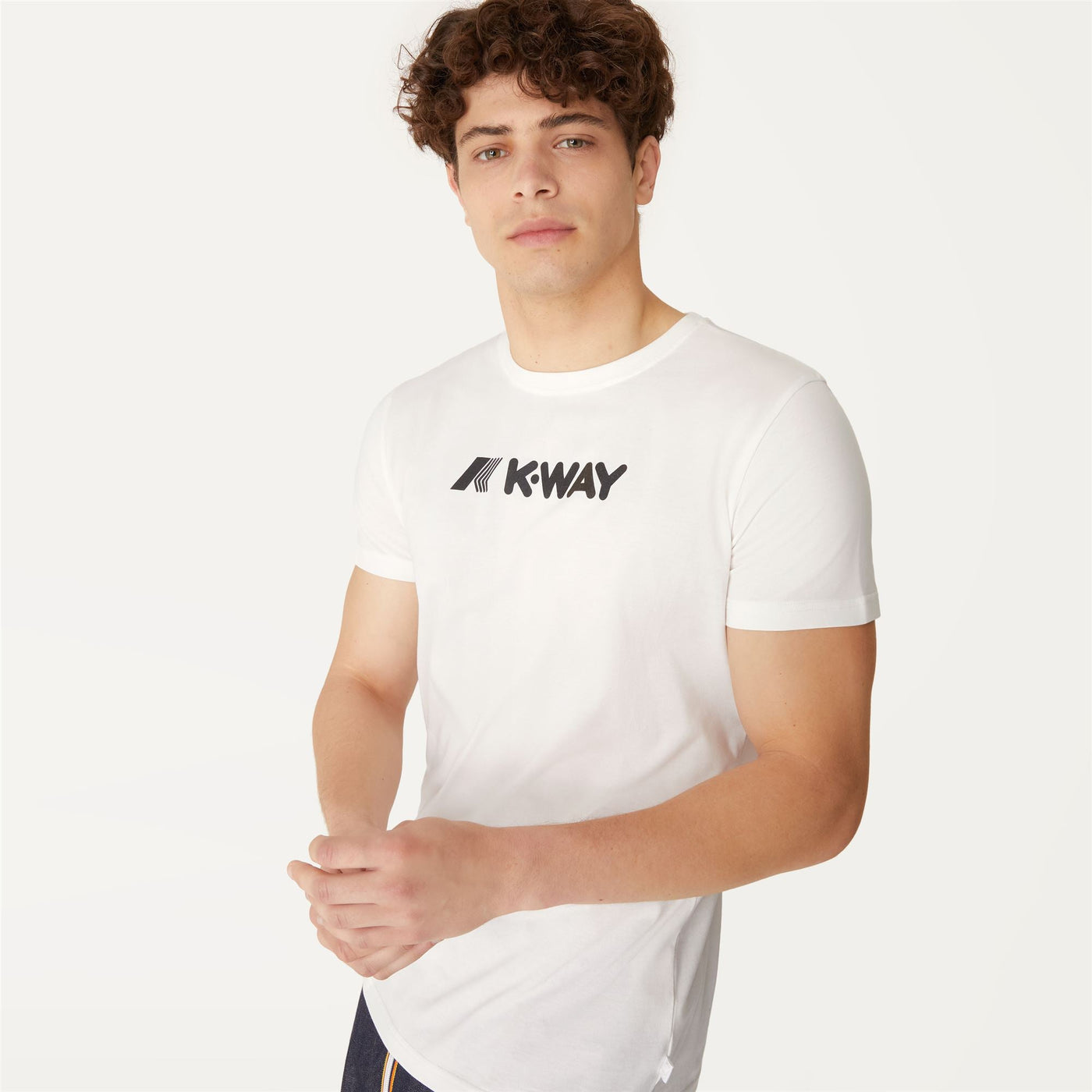 T-ShirtsTop Man JASPER T-Shirt White | K-Way Detail Double