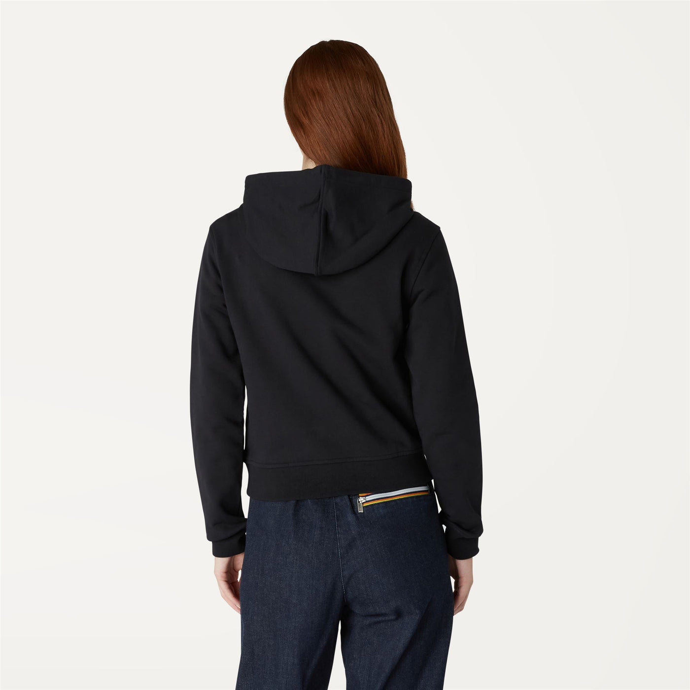 Fleece Woman ALINE Jacket Black Pure | K-Way Dressed Front Double		