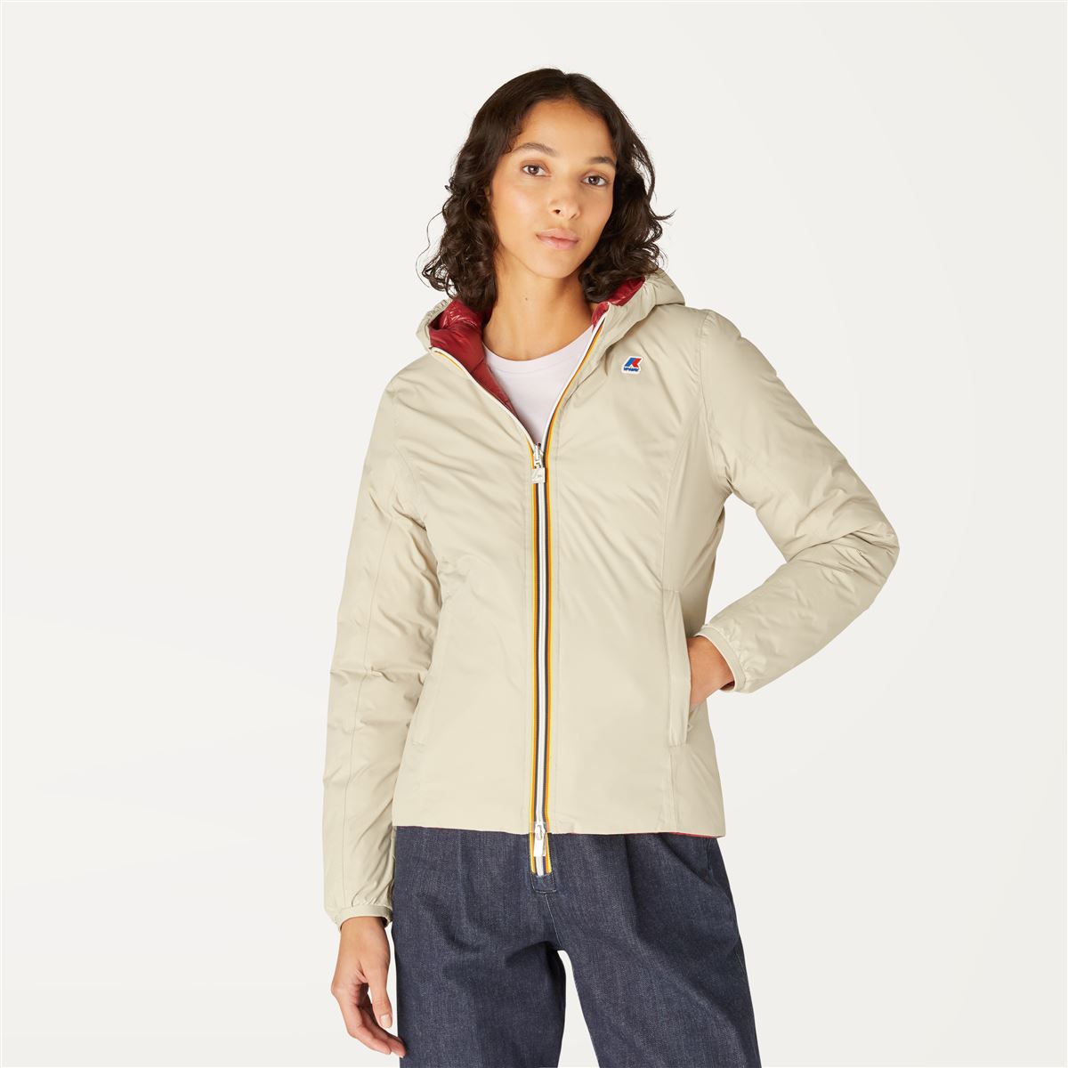 LILY THERMO PLUS.2 REVERSIBLE - Jackets - Short - Woman - Beige Red