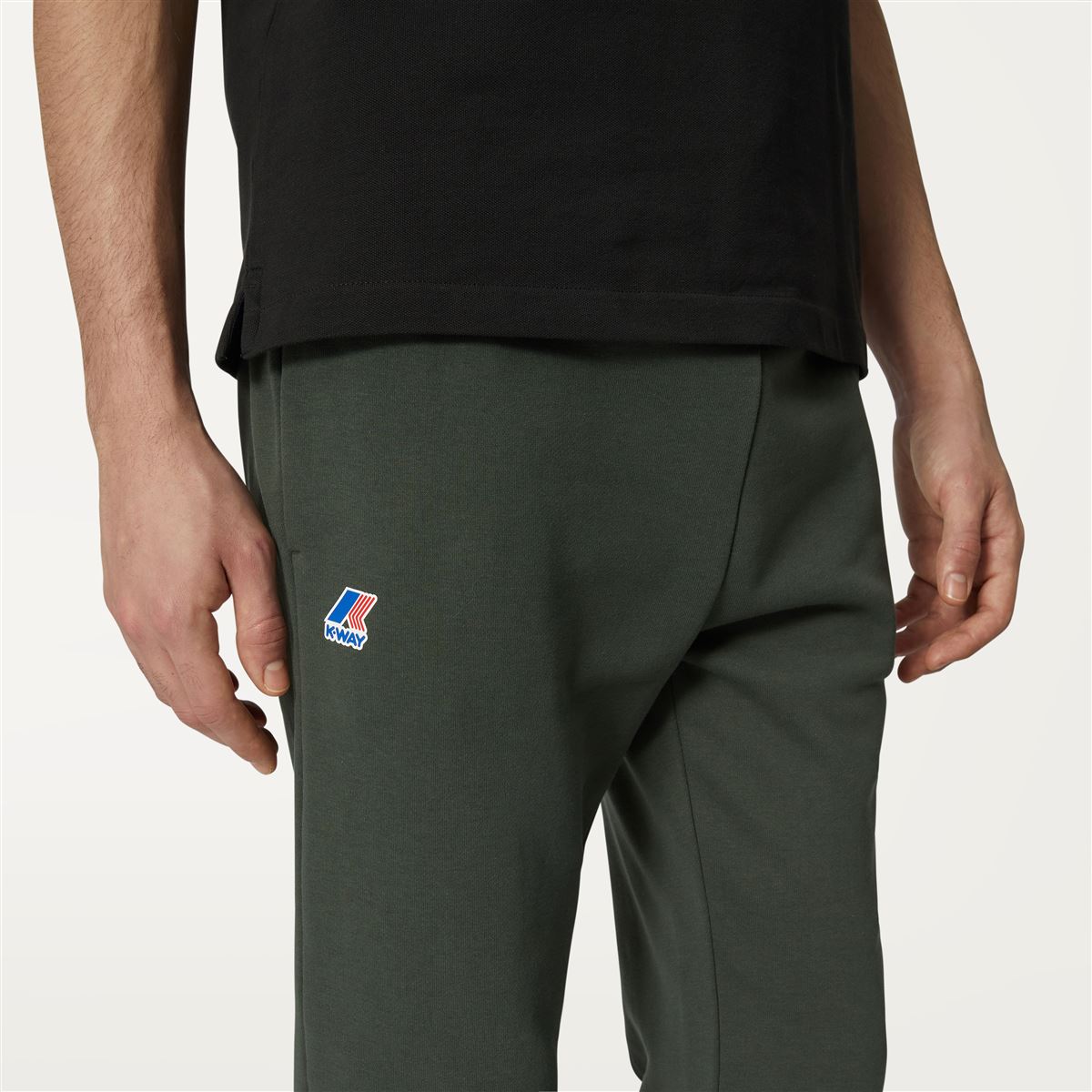 LE VRAI BISHOP POLY COTTON - Pants - Sport Trousers - Unisex - GREEN BLACKISH